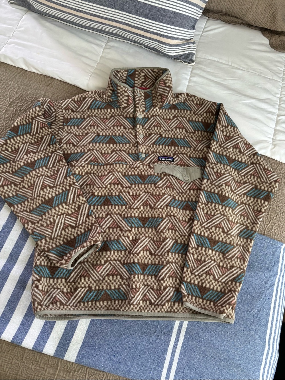 Patagonia Synchilla Fleece Jacket - Brown, Teal, Maroon